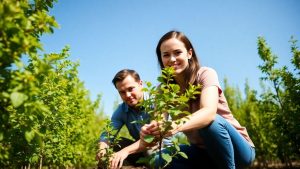 Celebrități plantând copaci pentru mediu.