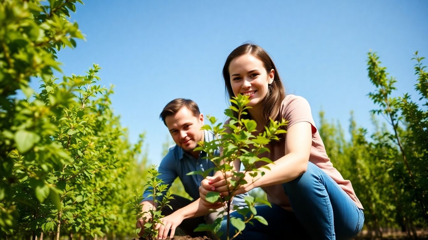 Celebrități plantând copaci pentru mediu.